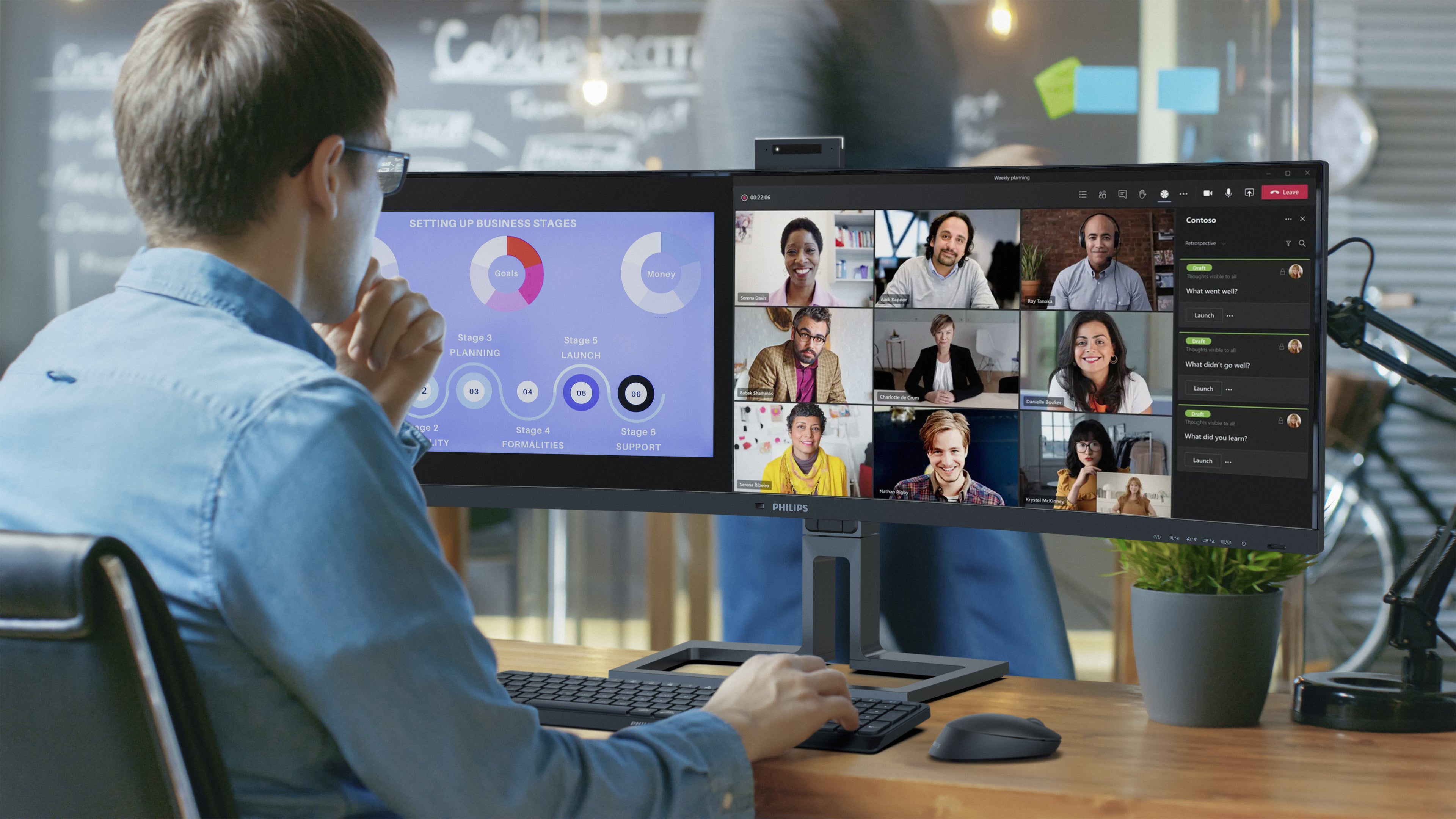 Philips 6000 series 45B1U6900CH/00 écran plat de PC 113 cm (44.5") 5120 x 1440 pixels UltraWide Dual Quad HD LED Noir