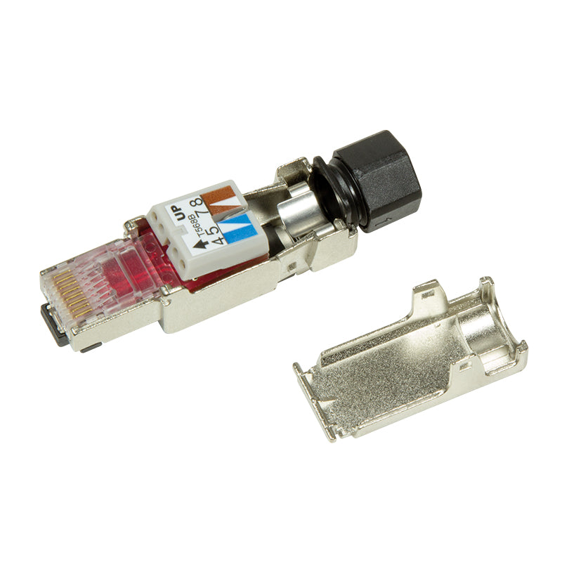 LogiLink TWP8P8FC6A Connecteur RJ45 CAT 6A S/FTP, Contacts Or, 8 mm