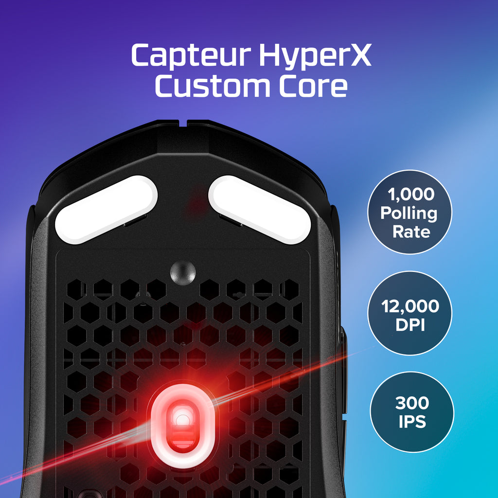 HyperX Pulsefire Haste 2 Core sf - Souris gamer (noir/noir)