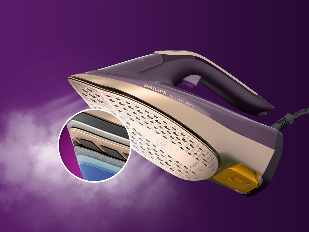 Philips DST8040/30 fer à repasser Fer à vapeur Semelle SteamGlide Elite 3000 W Violet