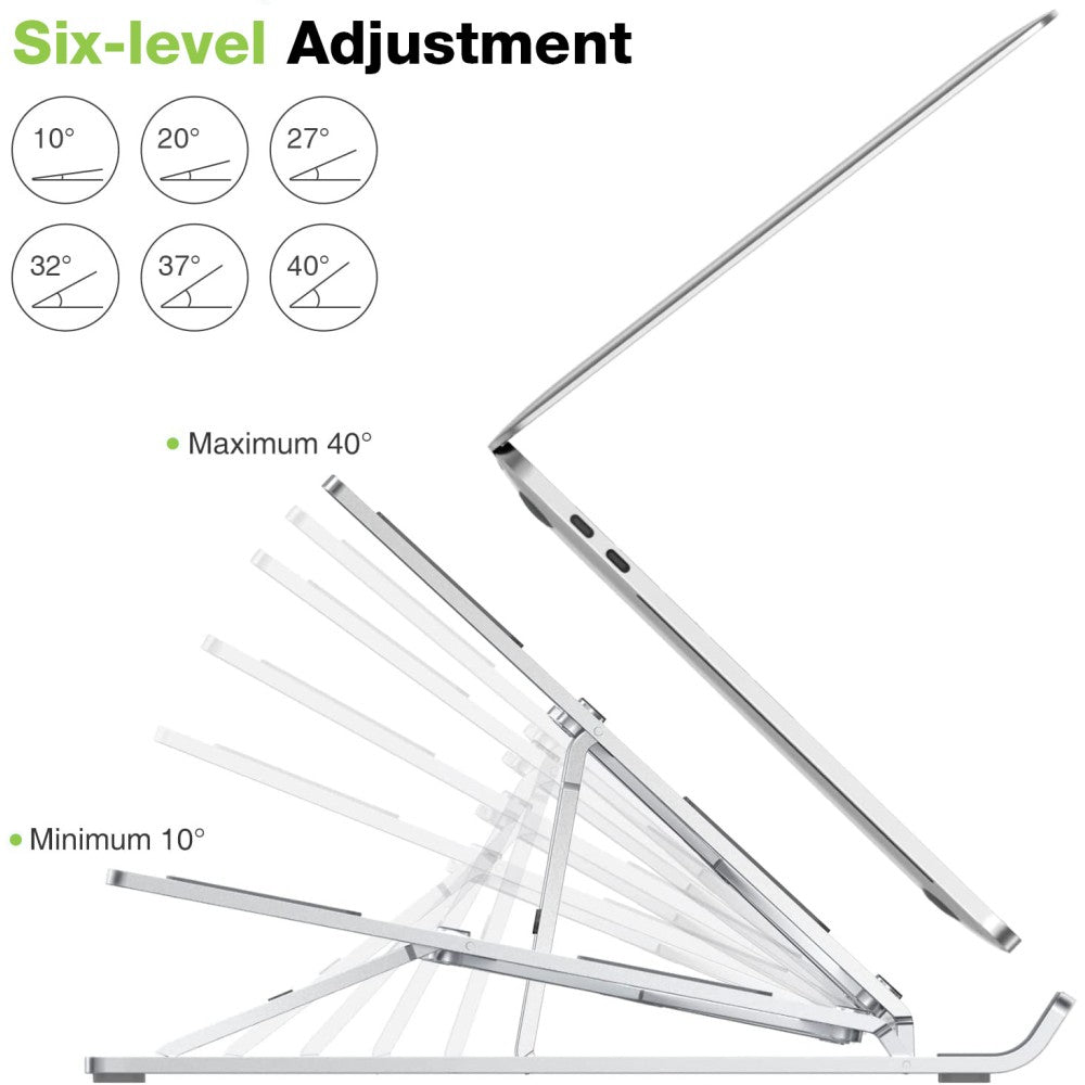 Techly ICA-TBL 134TY Support de livres Supports de Laptop Argent 40,6 cm (16")