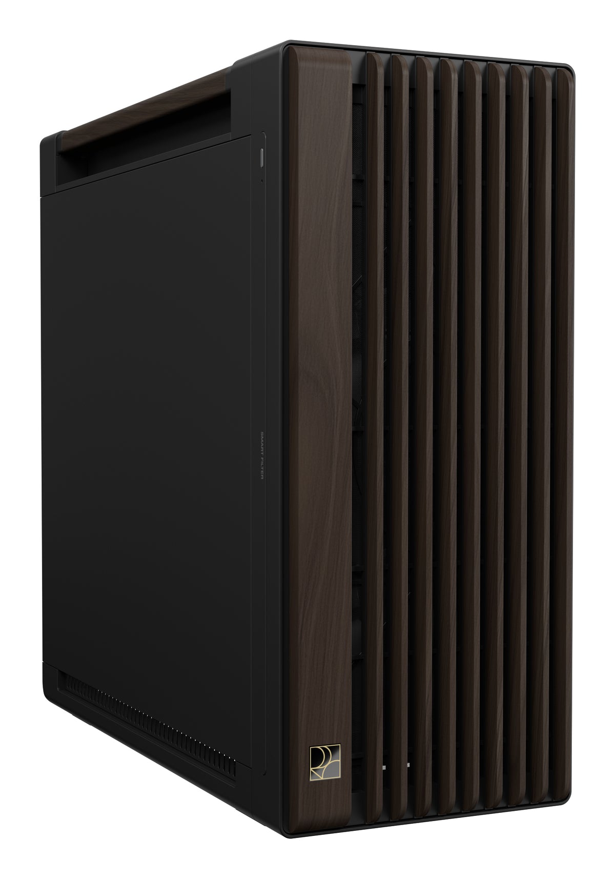 ASUS ProArt PA602 Wood Edition Modern Black - Metal Panel Midi Tower Noir, Bois