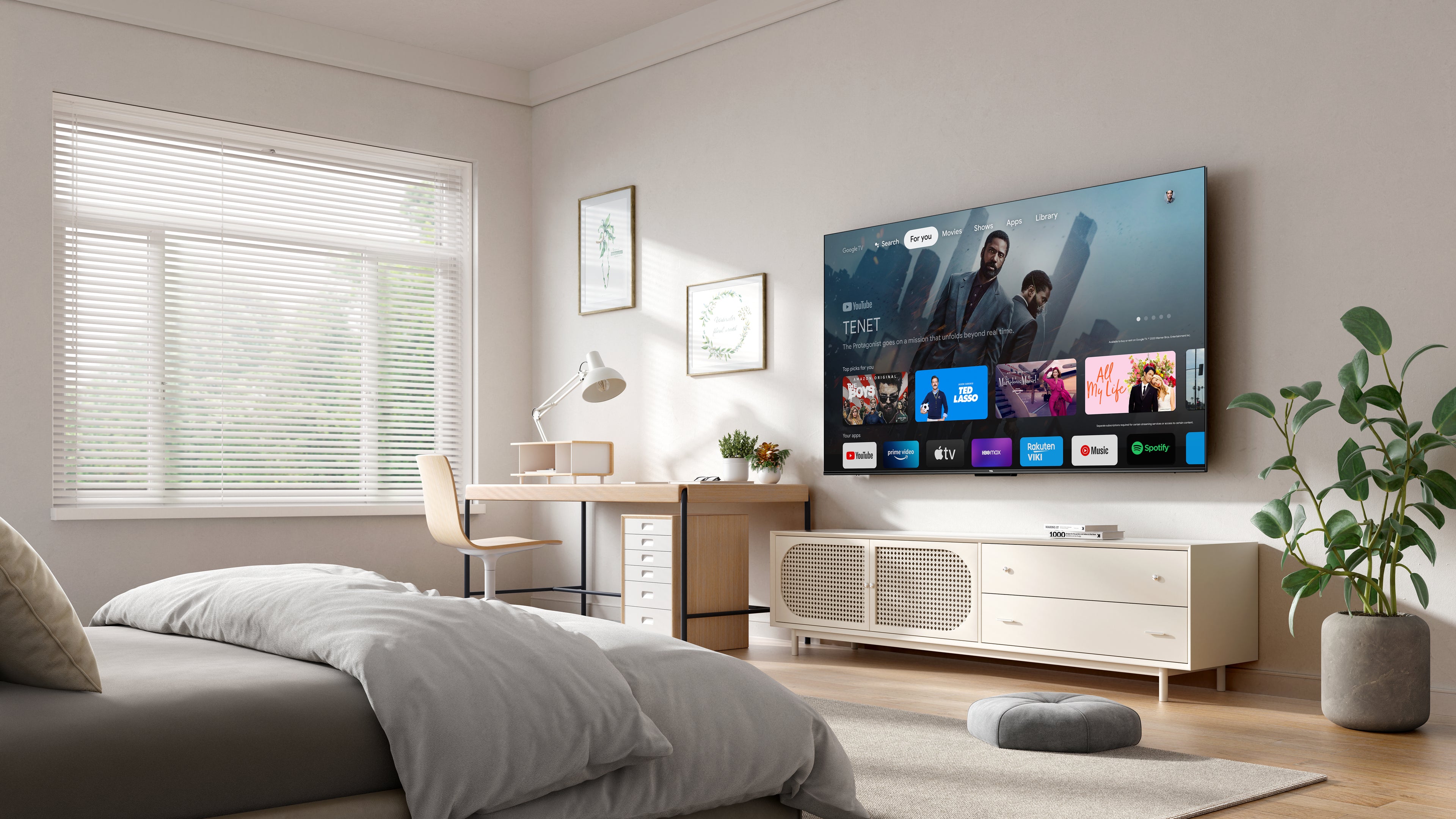 TCL 55P69K TV 139,7 cm (55") 4K Ultra HD Smart TV Wifi Noir