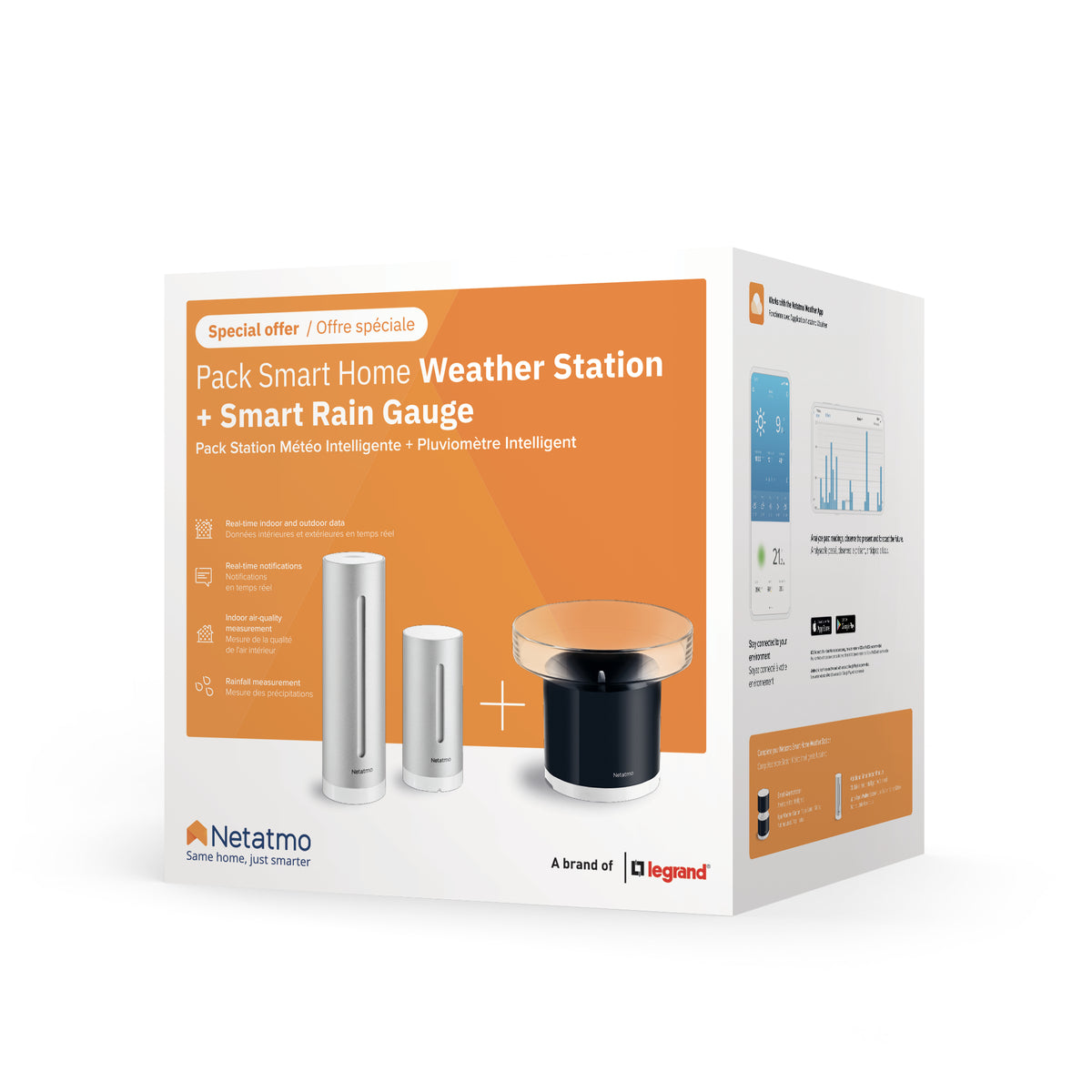 Netatmo NBU-NWS-NRG-EU Station Météo Numérique, Argent, Wifi