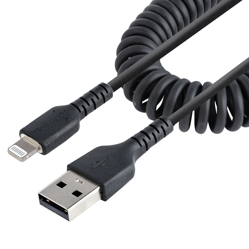 StarTech.com Câble USB vers Lightning 1m Certifié MFi, Noir, Gaine TPE et Fibre Aramide