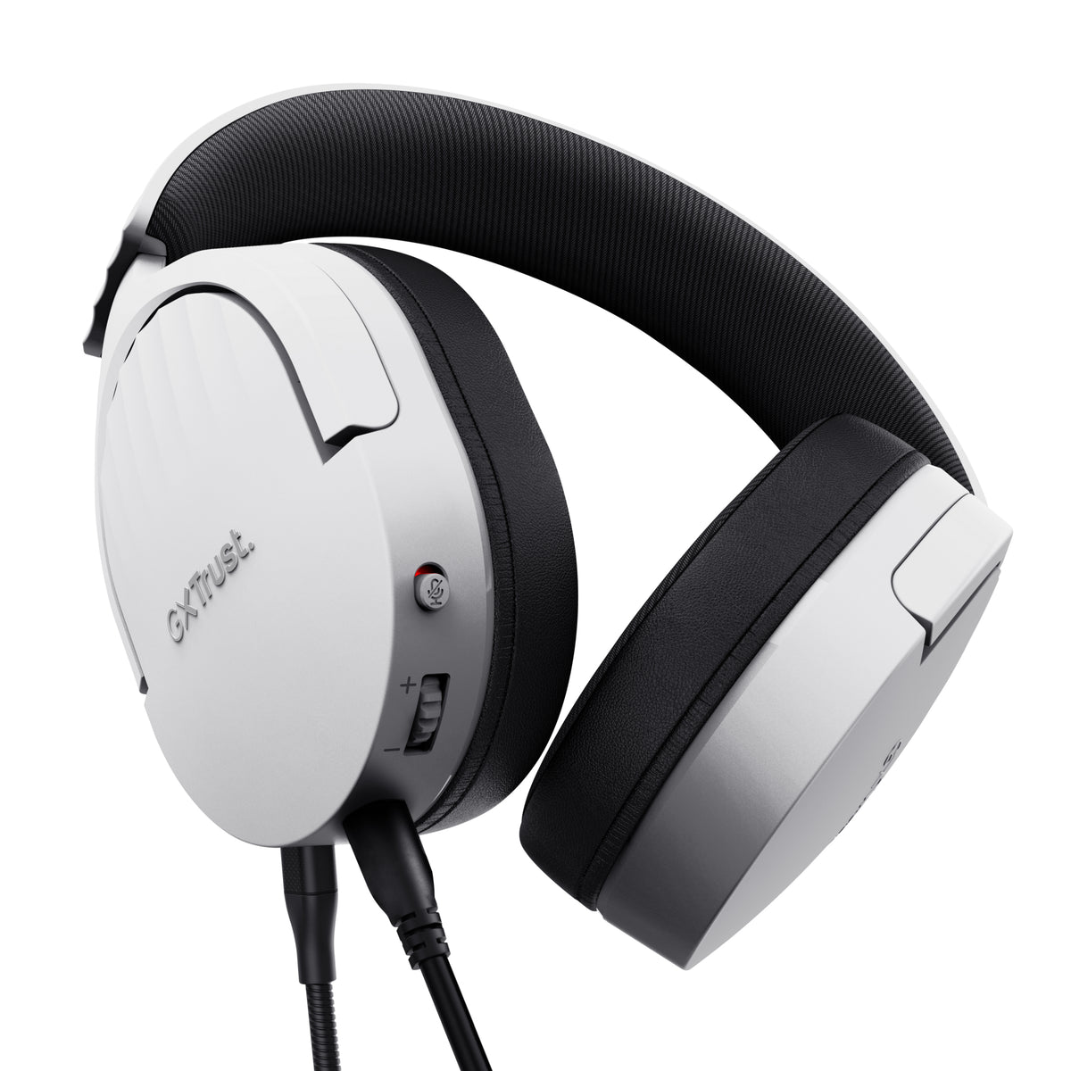 Trust GXT 489W FAYZO Casque Gaming Filaire avec Arceau, Noir et Blanc