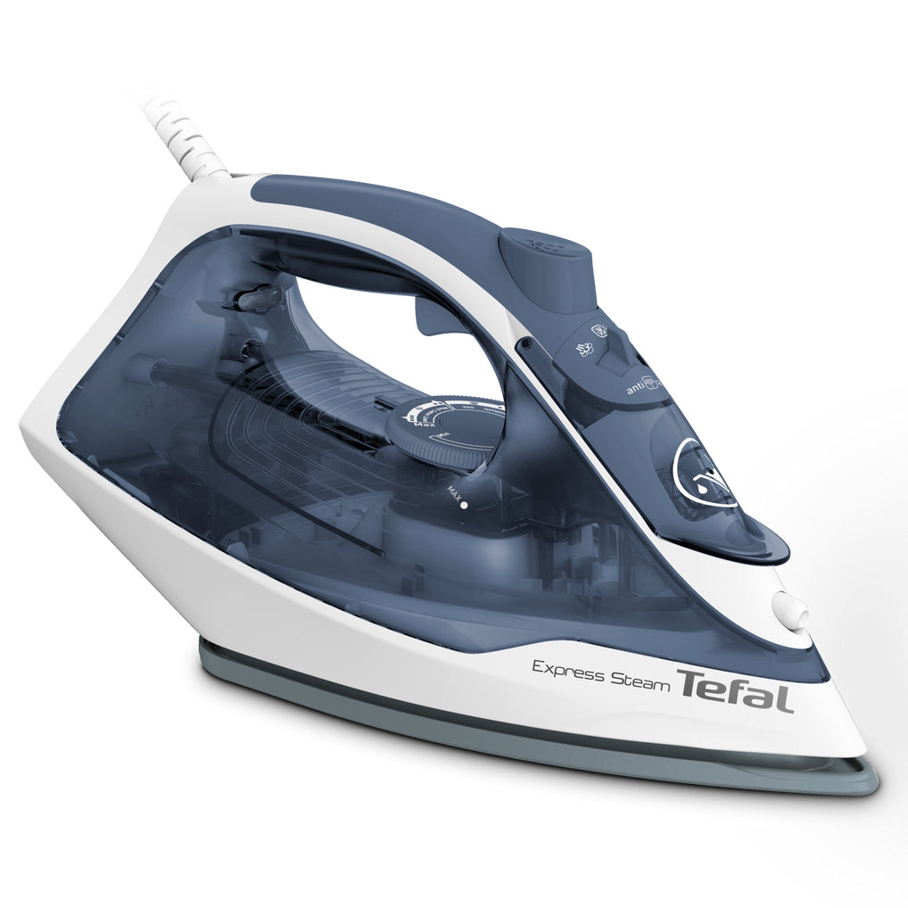 Tefal Express Steam FV2837 Fer à Repasser à Sec ou à Vapeur, Semelle Cérilium, 2400 W