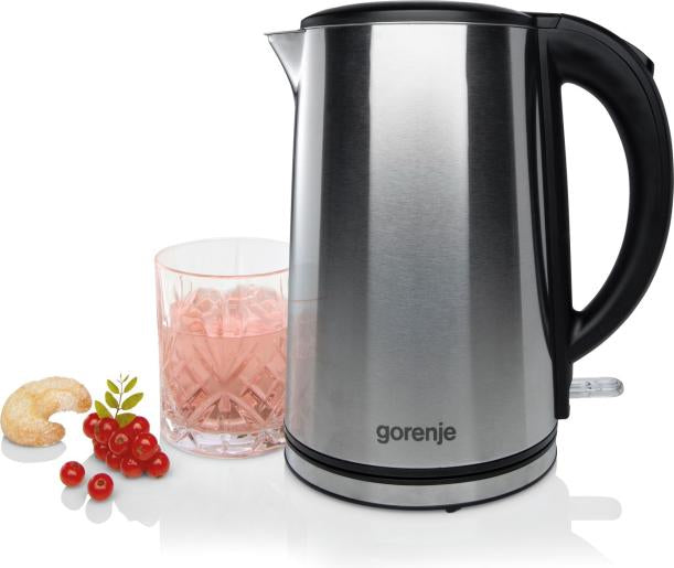 Gorenje K15DWS bouilloire 1,5 L 2200 W Noir, Acier inoxydable