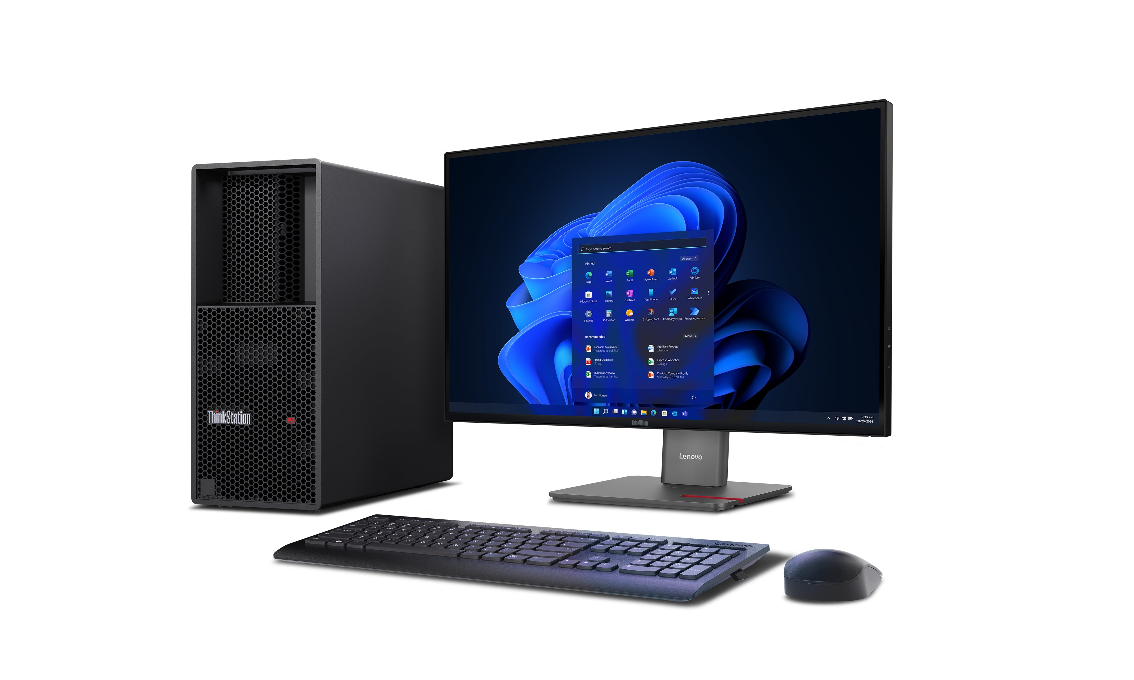 Lenovo ThinkStation P3 Tower Gen 2 Intel Core Ultra 9 285K 128 Go DDR5-SDRAM 1 To SSD Ubuntu Linux Station de travail Noir