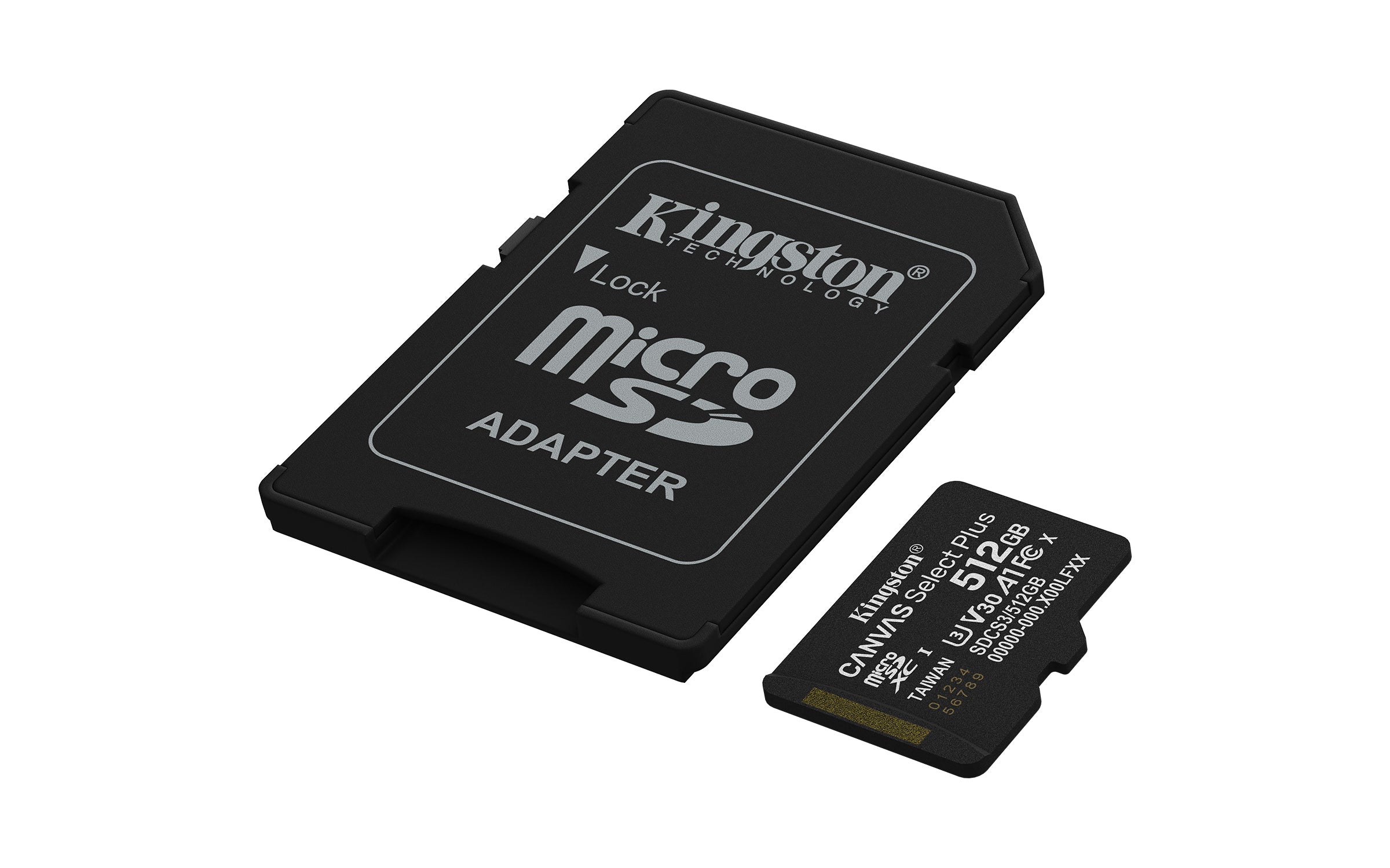 Kingston Technology 512GB microSDXC Canvas Select Plus Gen3 150MB/s A1 (Adaptateur SD inclus)