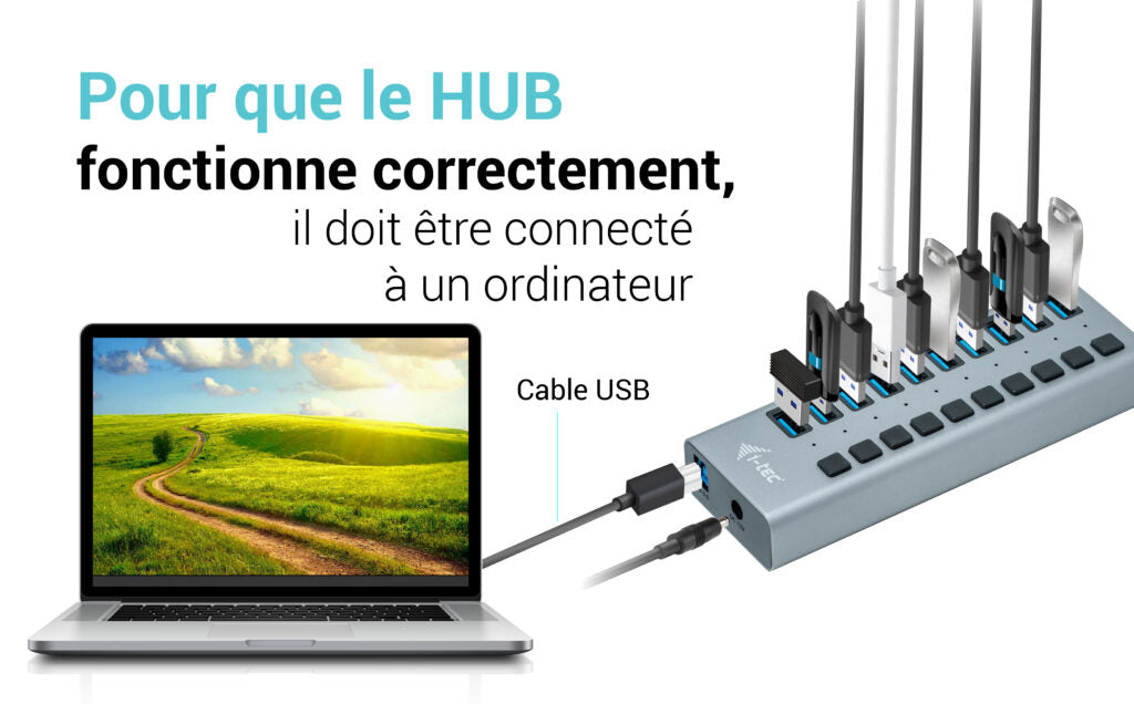 i-tec USB 3.0 Charging HUB 10 port + Power Adapter 48 W