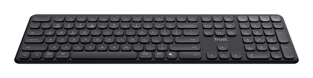 Trust Vaiya clavier maison/bureau RF sans fil + Bluetooth QWERTZ Allemand Noir