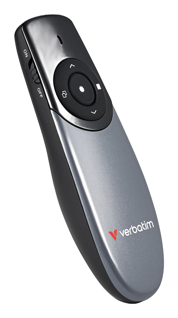 Verbatim 32365 Télécommande RF avec Pointeur Laser Rouge, Noir et Argent