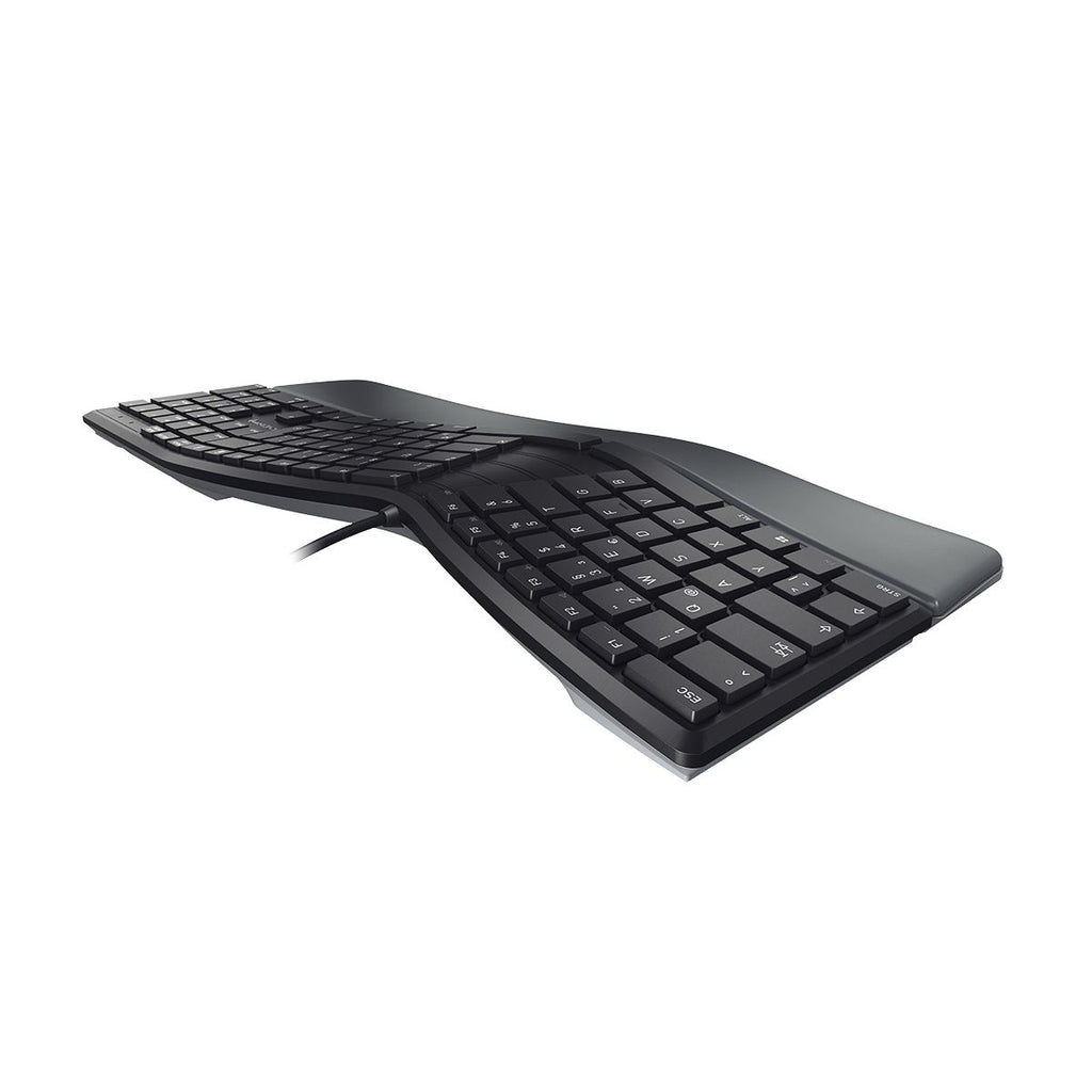 CHERRY KC 4500 ERGO Clavier Ergonomique USB QWERTY Anglais Américain, Noir