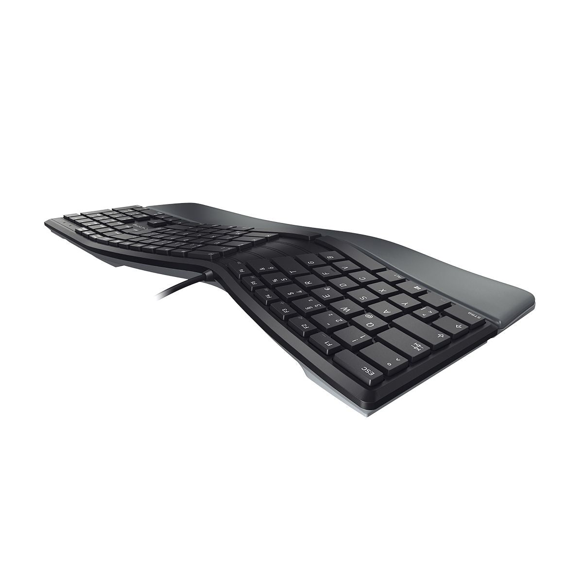 CHERRY KC 4500 ERGO Clavier Ergonomique USB QWERTY Anglais Américain, Noir