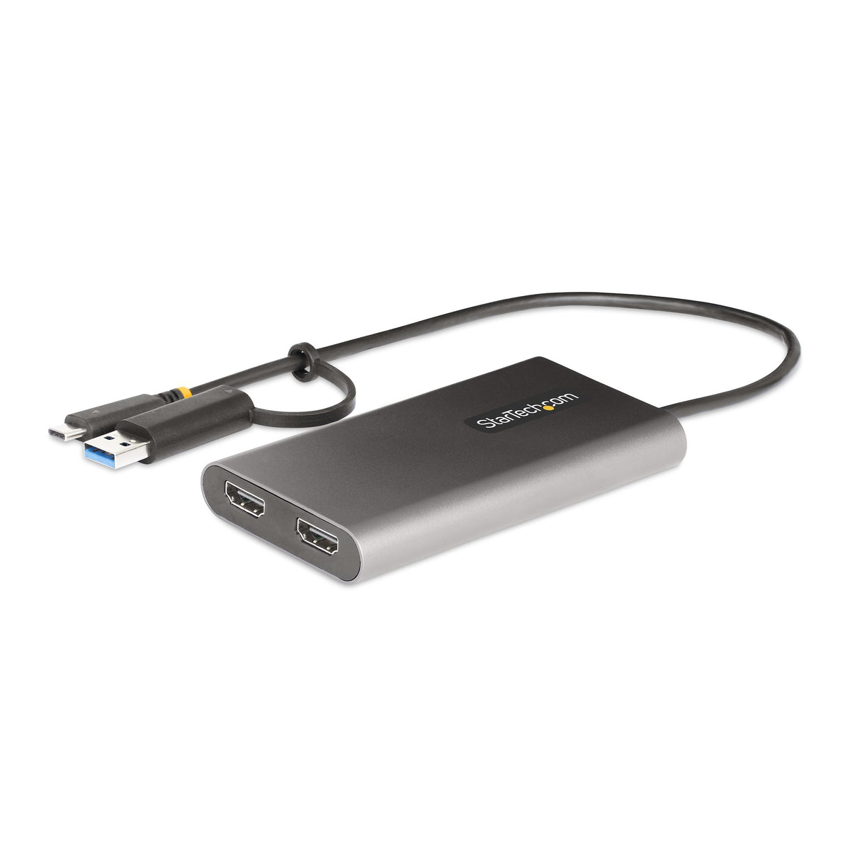 StarTech.com Adaptateur USB-C vers Double HDMI, 4K 60Hz, Power Delivery 100W, Câble 30cm