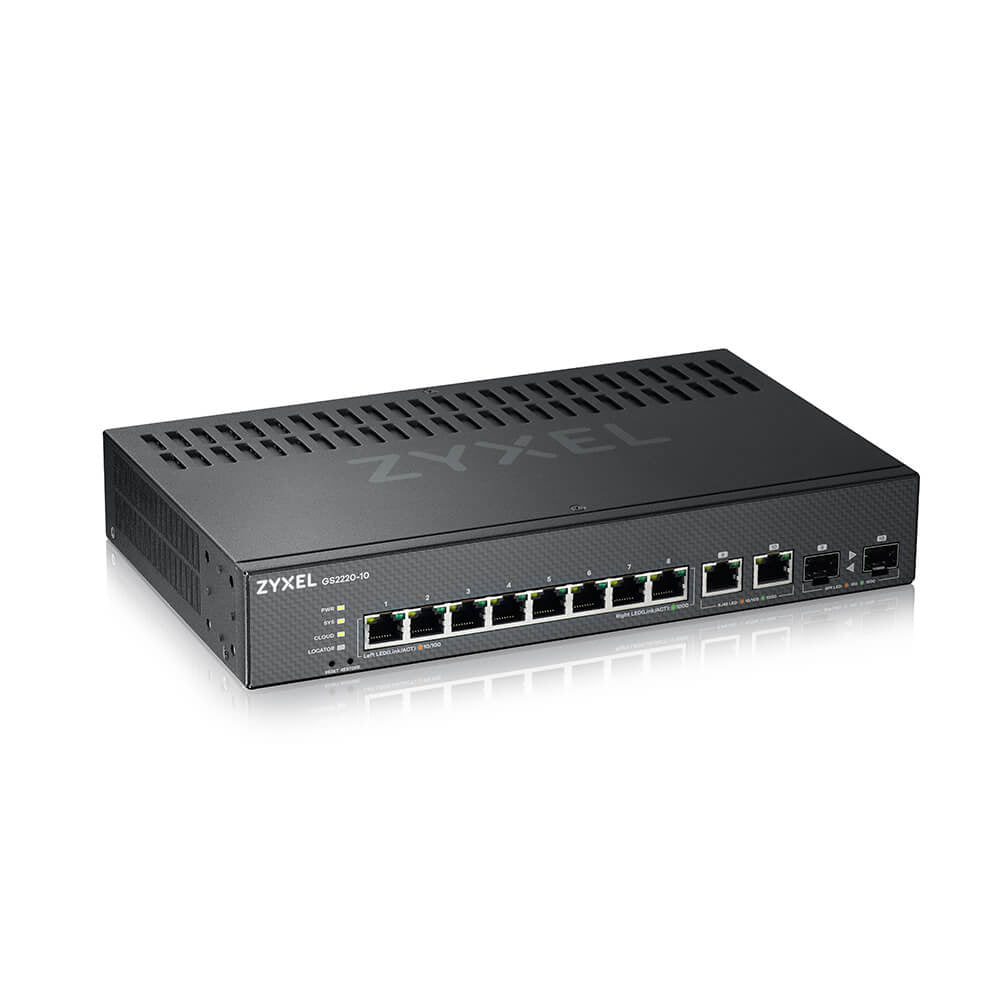 Zyxel GS2220-10-EU0101F commutateur réseau Géré L2 Gigabit Ethernet (10/100/1000) Noir