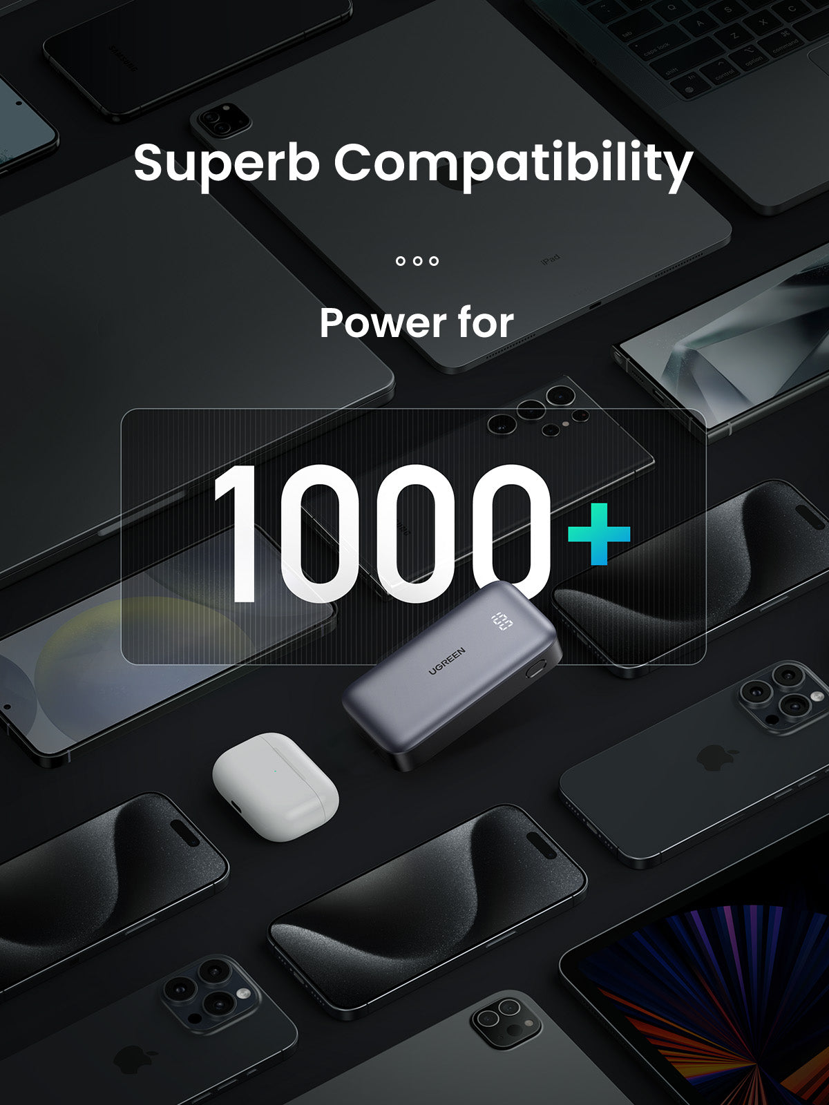 Ugreen 10000mAh Mini Powerbank Quick Charging 30W Gris - vue 6