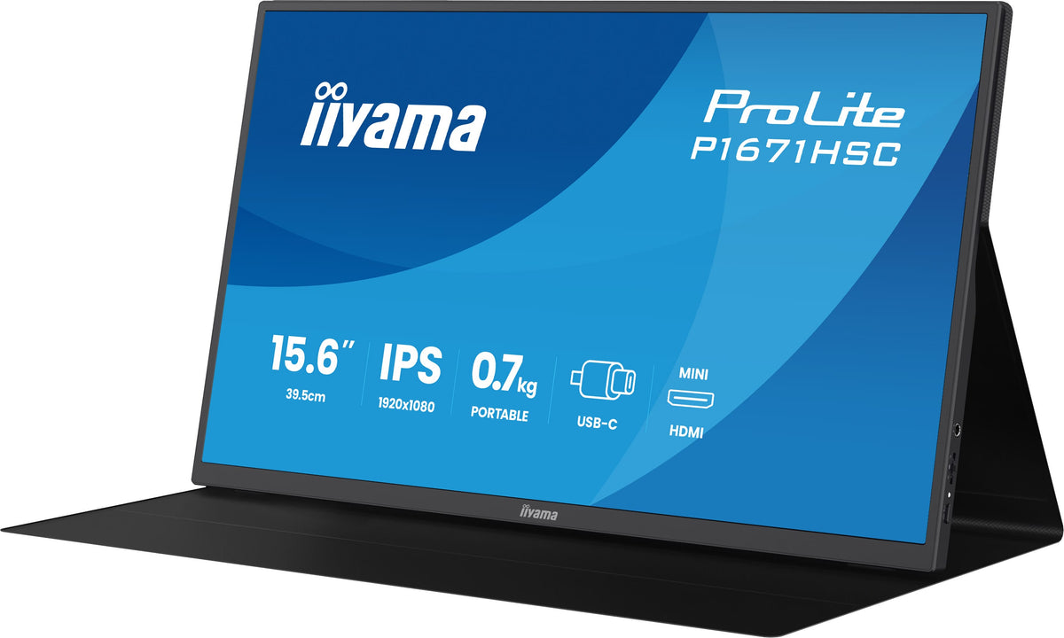 iiyama ProLite P1671HSC-B1 écran plat de PC 39,6 cm (15.6") 1920 x 1080 pixels Full HD LED Noir