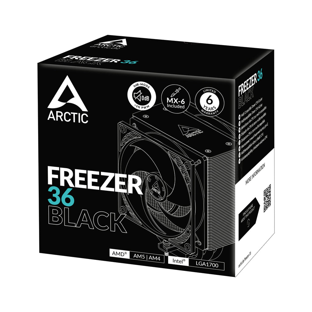 ARCTIC Freezer 36 Processeur Refroidisseur d'air 12 cm Noir 1 pièce(s)