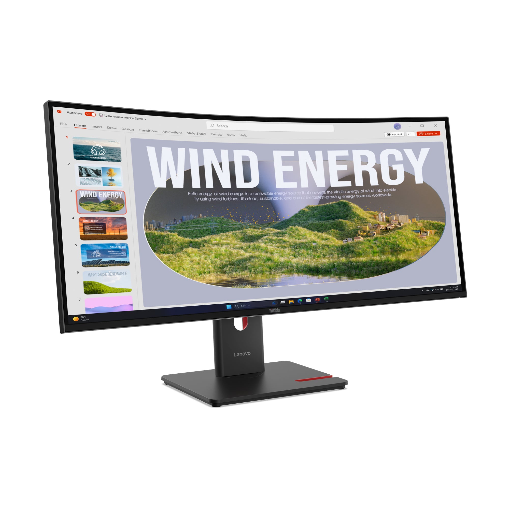 Lenovo ThinkVision T34WD-40 Moniteur