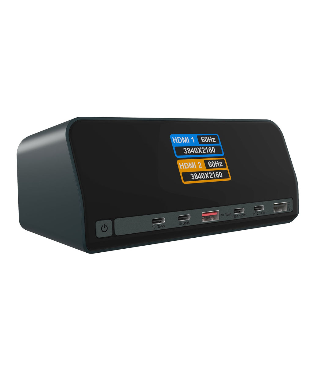 ICY BOX Heart Dock 2300 Alámbrico USB 3.2 Gen 2 (3.1 Gen 2) Type-C Antracita