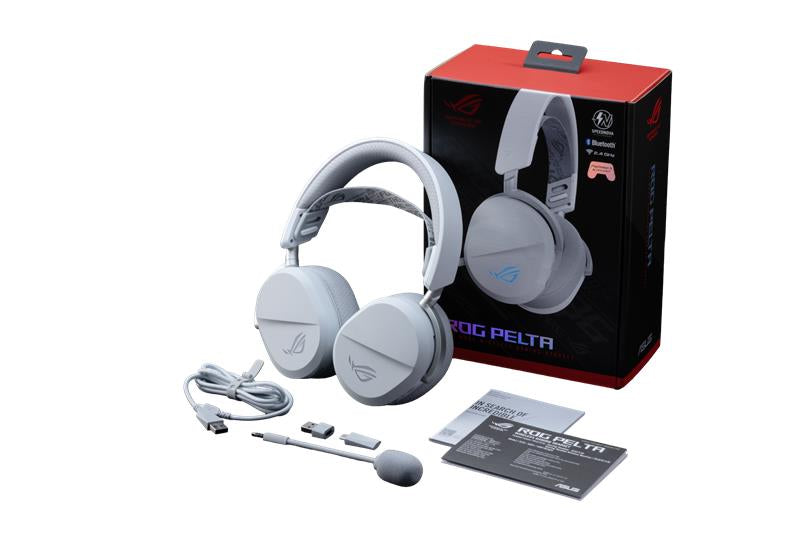 ASUS ROG Pelta Casque Avec fil &sans fil Arceau Gaming USB Type-C Bluetooth Blanc