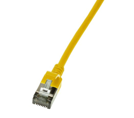 LogiLink Slim Câble Réseau Cat6a U/FTP STP Jaune 0,5 m