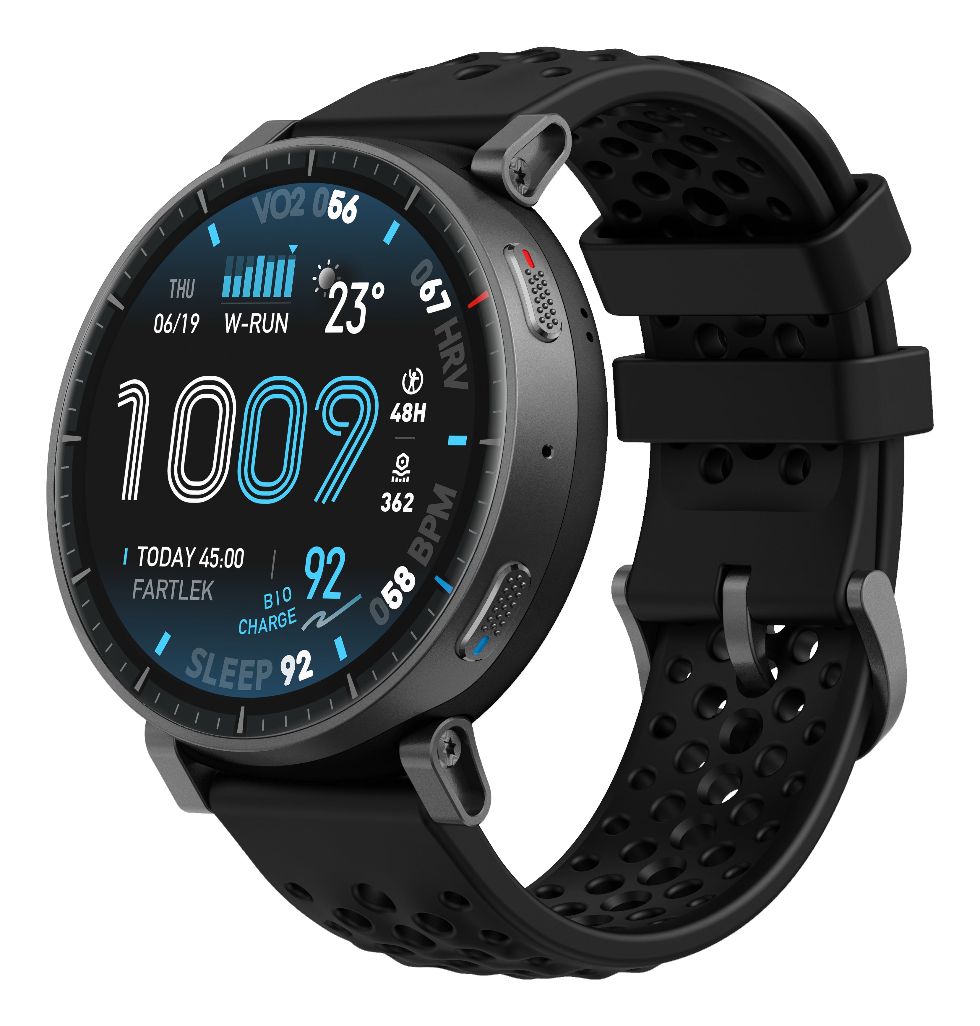 Amazfit Active Max 3,81 cm (1.5") AMOLED Numérique 480 x 480 pixels Écran tactile Noir