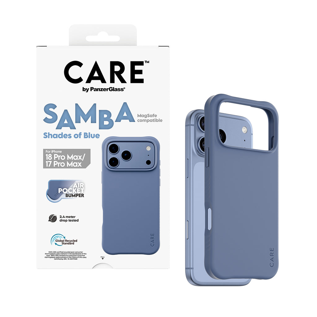 PanzerGlass CARE™ by ® Samba Case Shades of Blue w. MagSafe iPhone 2026 Pro Max | 17 Pro Max coque de protection pour té
