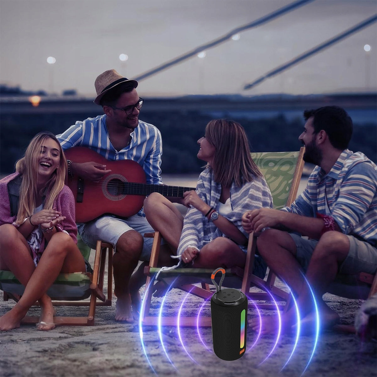 Enceinte Bluetooth portable sans fil avec radio FM, chaîne stéréo et lecteur MP3, 26 W, Zenwire BS-09