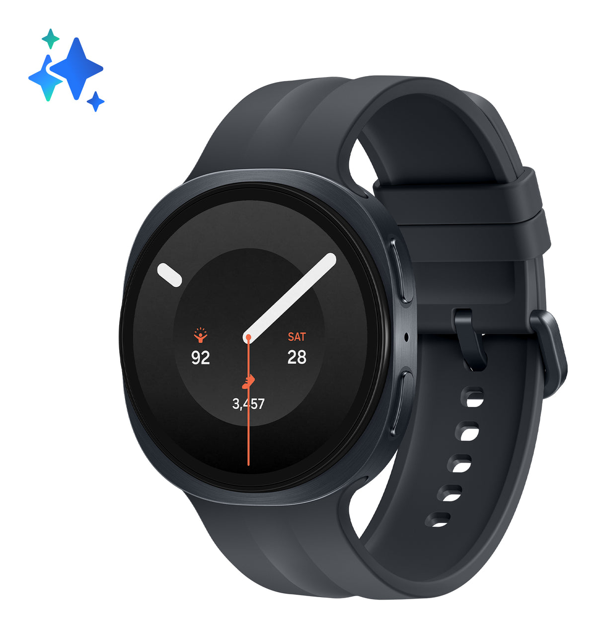 Samsung Galaxy Watch9 3,81 cm (1.5") AMOLED 44 mm Numérique 480 x 480 pixels Écran tactile Graphite Wifi GPS (satellite)