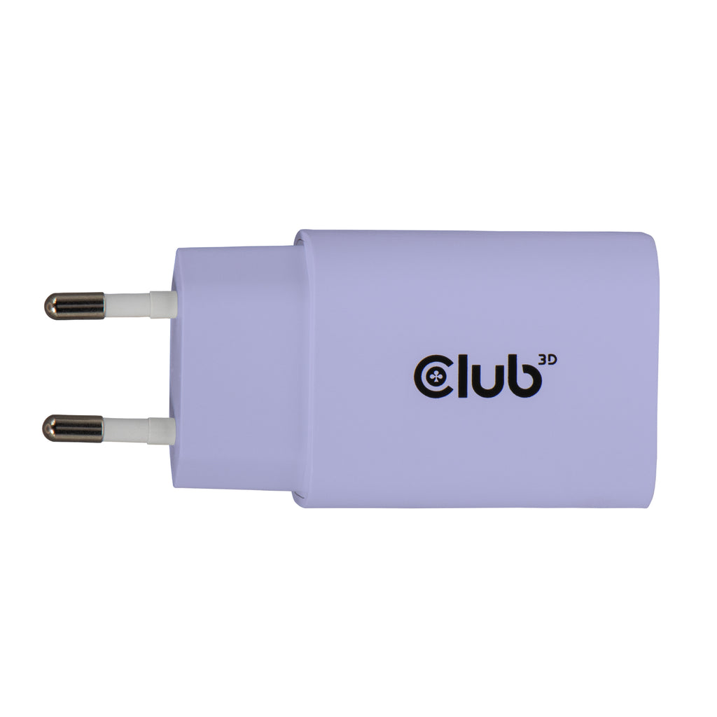 CLUB3D CAC-3025 chargeur d'appareils mobiles Smartphone, Universel Violet Secteur Charge rapide Intérieure