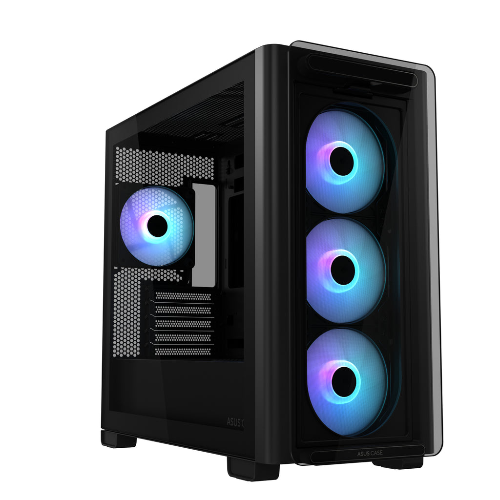 ASUS A23 PLUS TG ARGB Micro Tower, Boîtier PC, Noir