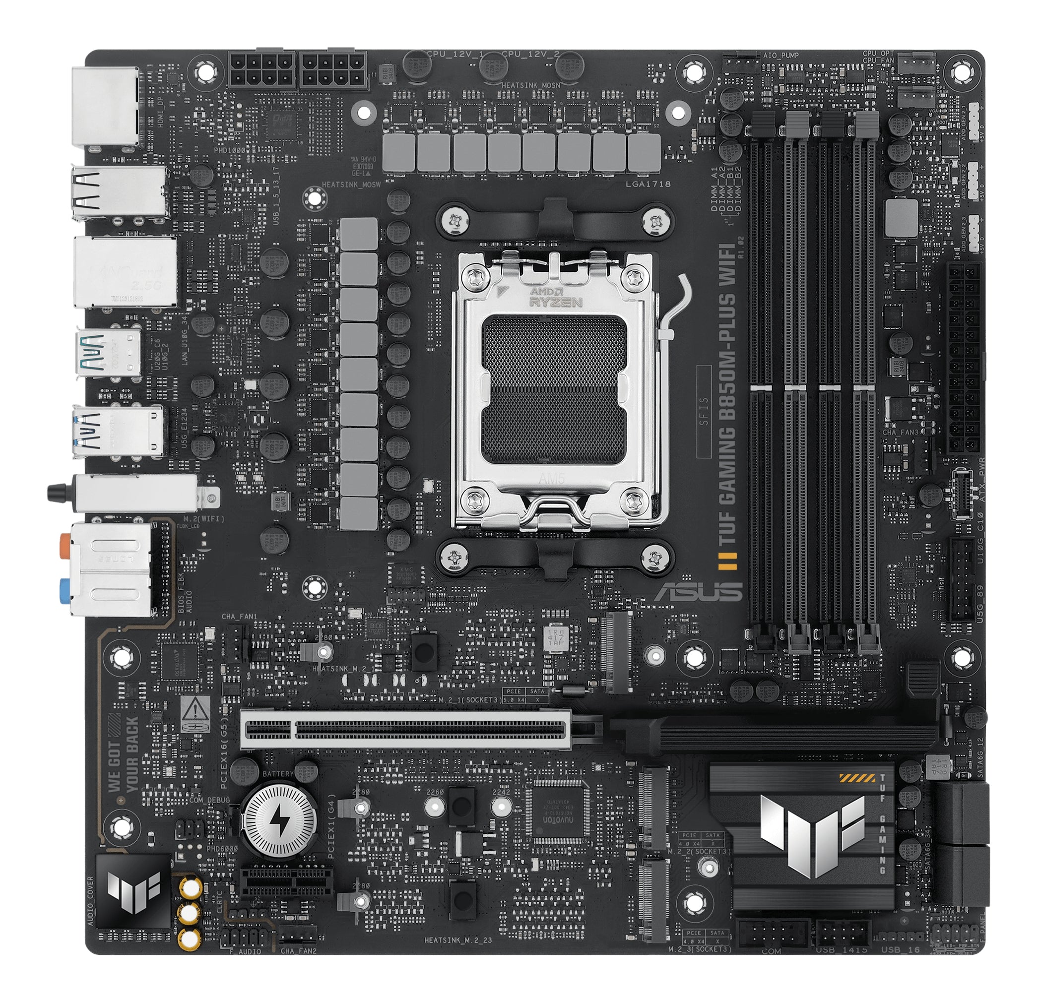 ASUS TUF GAMING B850M-PLUS WIFI AMD B850 Emplacement AM5 micro ATX