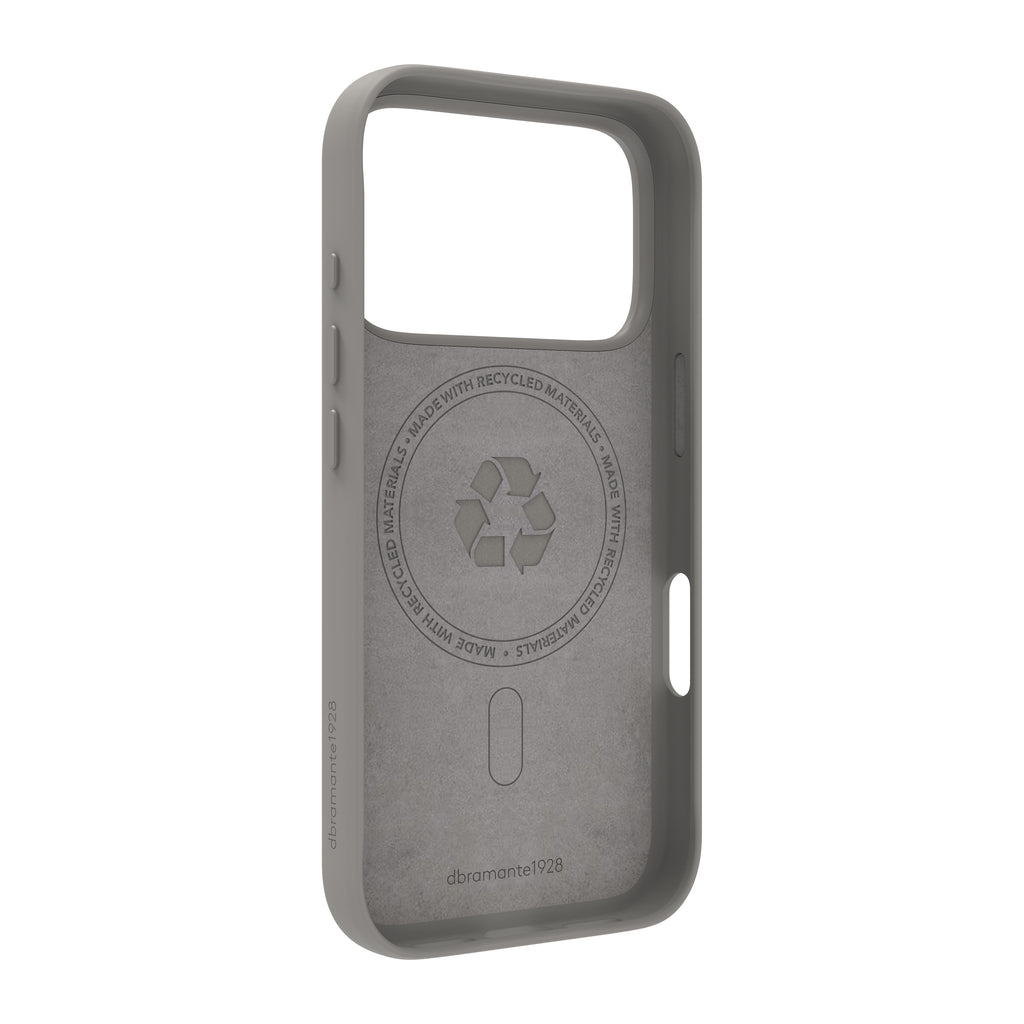 Coque de Protection Roskilde MS Kick ICON pour iPhone 17 Pro, Housse avec Support de Bureau, Gris