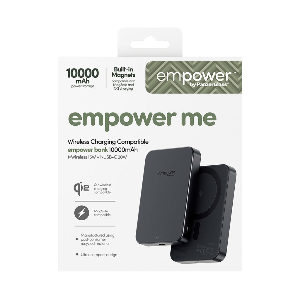 PanzerGlass empower™ by ® empower™ Bank | 10000mAh | Space Black Noir