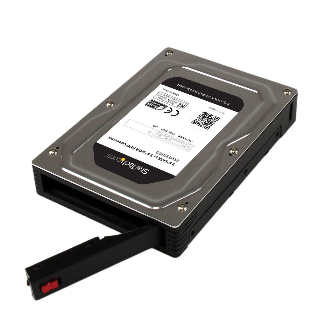 StarTech.com Boîtier Adaptateur en Aluminium pour DD/SSD SATA 2,5" vers 3,5", jusqu'à 12,5 mm