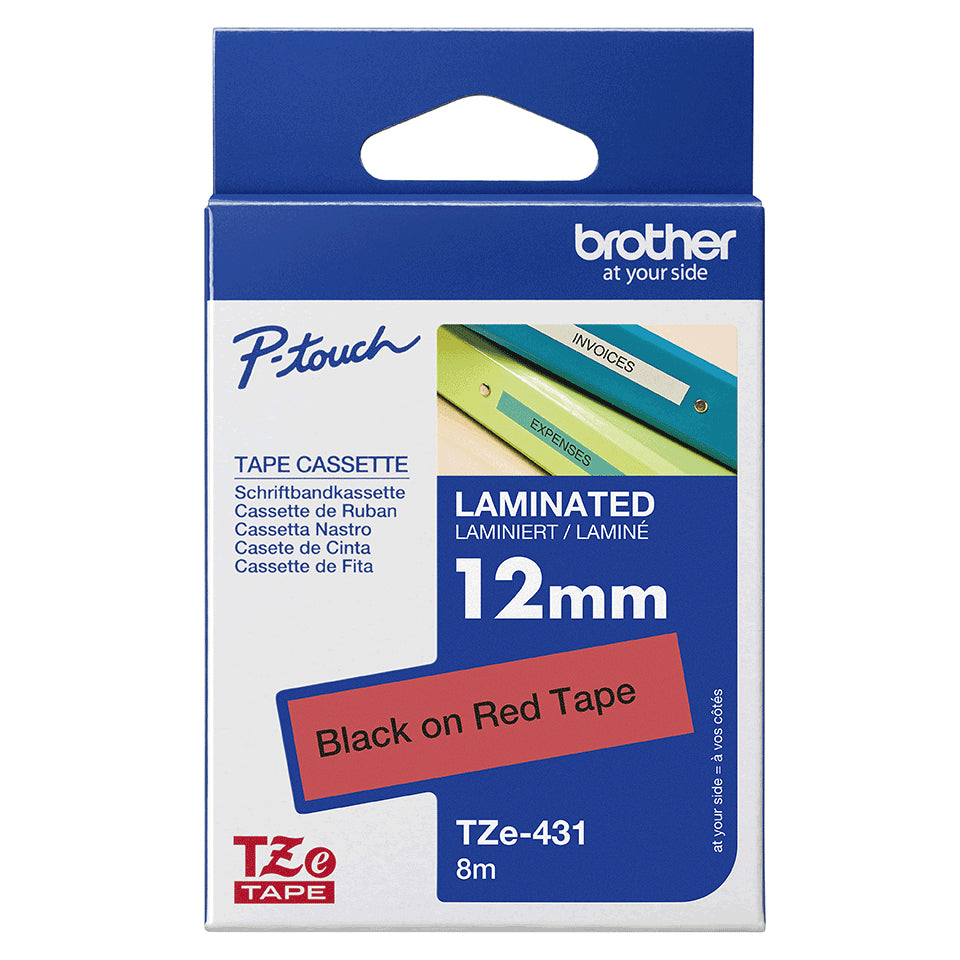 Brother TZe 431 Lamineret bånd (1,2 cm x 8 m) 1kassette(r)