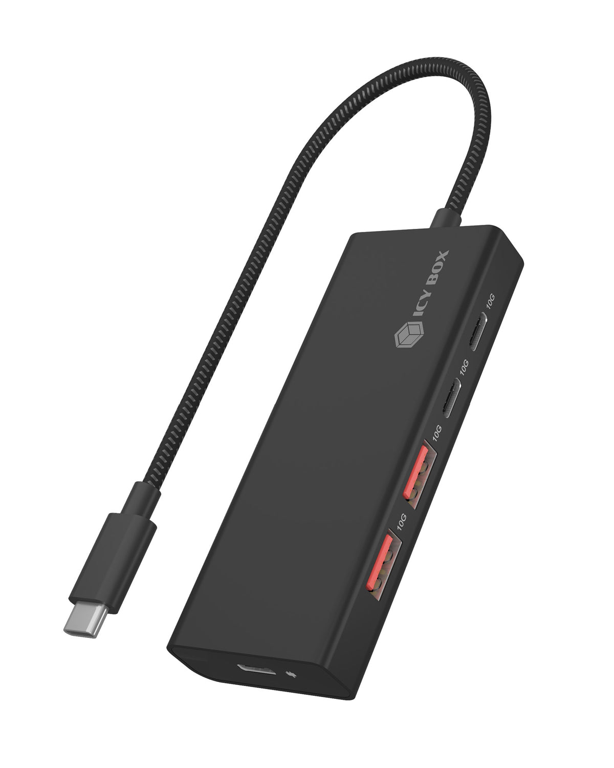 ICY BOX IB-HUB1436-CPD Avec fil USB 3.2 Gen 2 (3.1 Gen 2) Type-A Noir