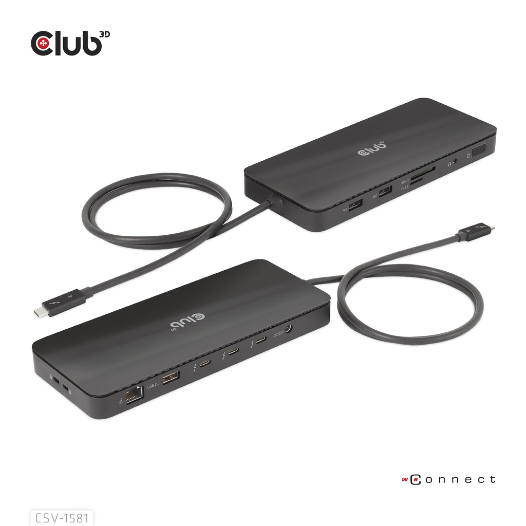 CLUB3D CSV-1581 Station d'accueil Thunderbolt 4, Noir