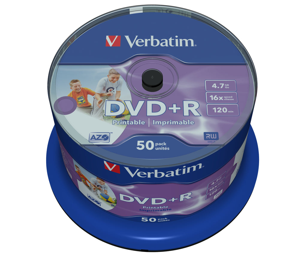 Verbatim DVD+R Wide Inkjet Printable No ID Brand 4,7 Go 50 pièce(s) - vue 4