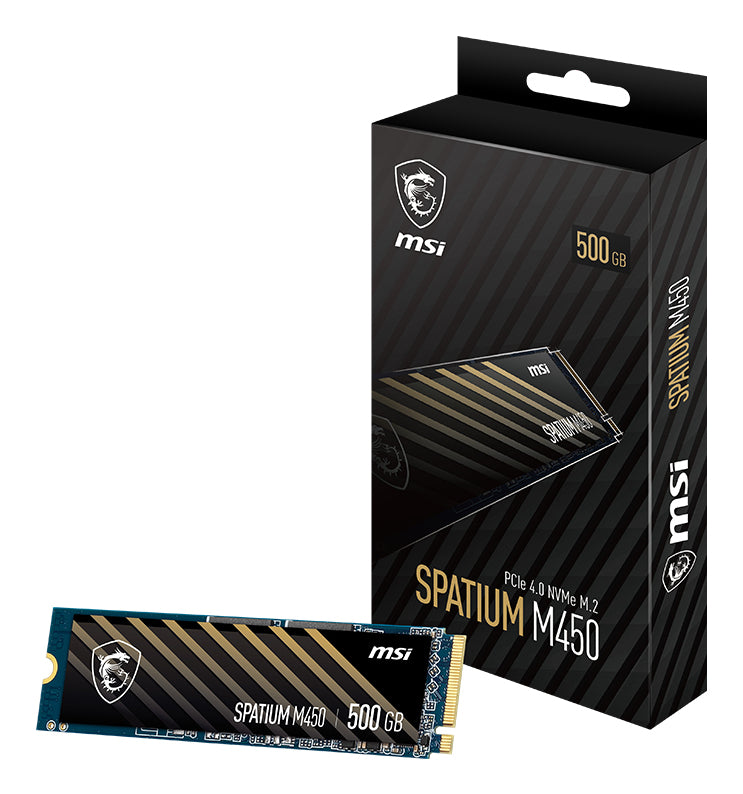 MSI Spatium M450 PCIe 4.0 NVMe M.2 500GB V1 500 Go PCI Express 4.0 3D NAND