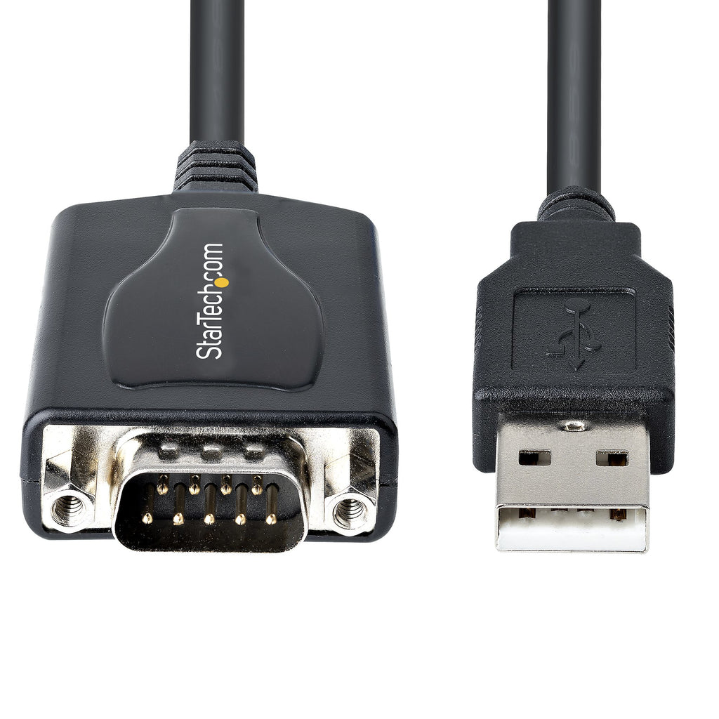 StarTech.com Adaptateur USB vers RS232 DB9 Mâle, 1m, Rétention du Port COM, Chipset Prolific
