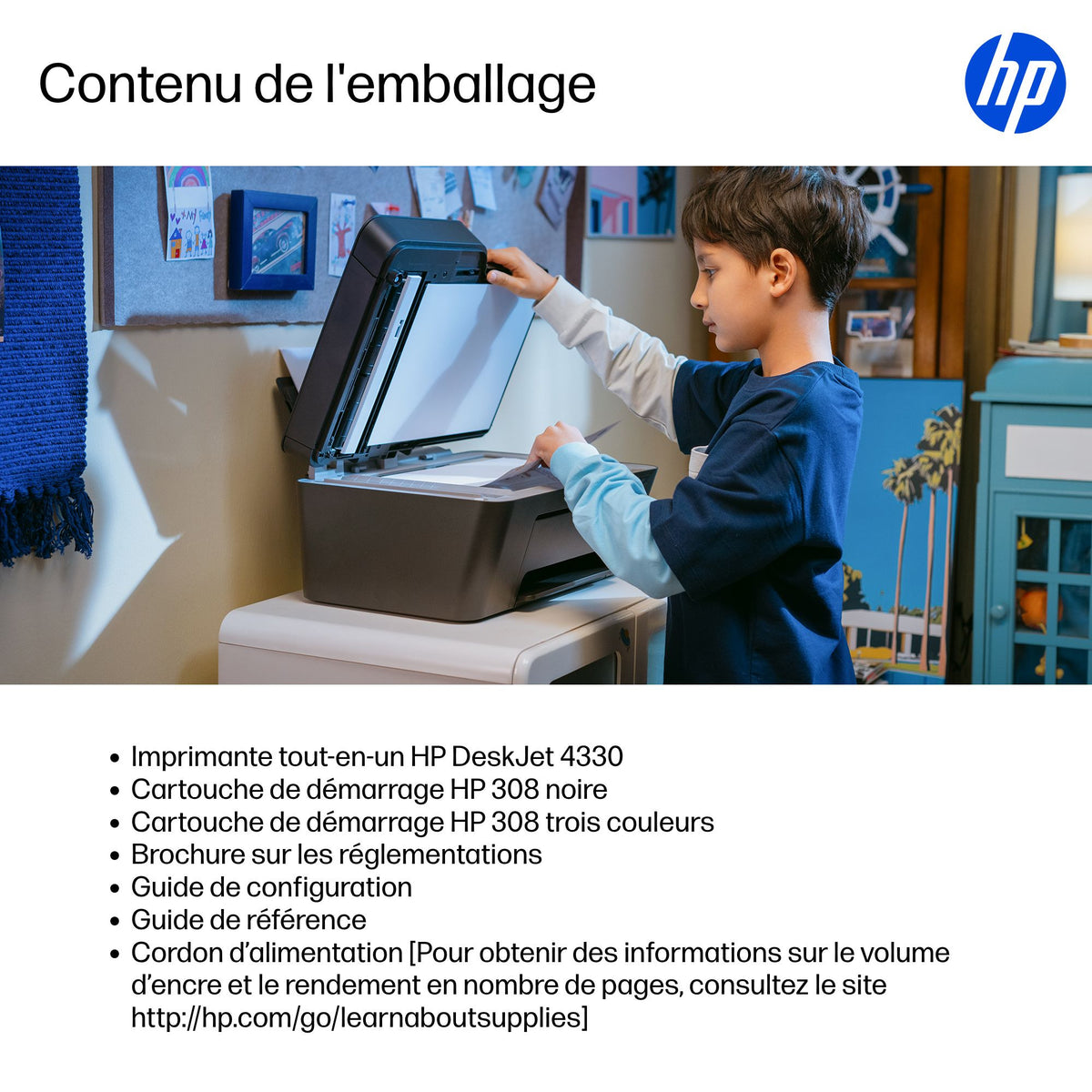 HP DeskJet 4330 Sans fil All-in-One Couleur Imprimante, Instant Ink