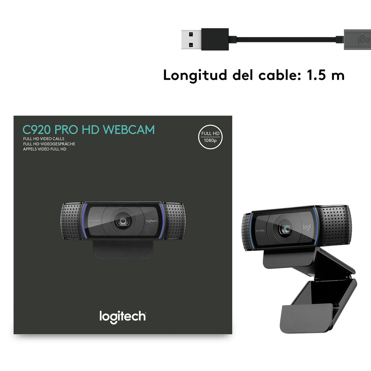 Logitech 960-001055 1920x1080 Webcam