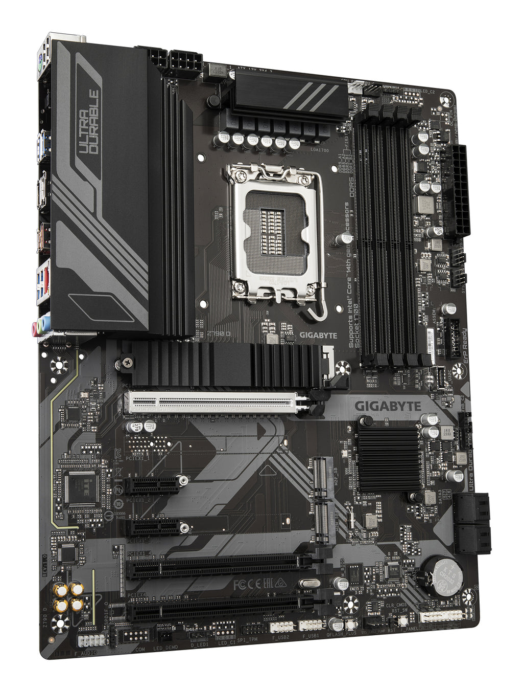 GIGABYTE Z790 D Carte Mère - Prend en charge les processeurs Intel Core de 14e génération, VRM numérique 12+1+1 phases, jusqu'à 7600MHz DDR5 (OC), 3xPCIe 4.0 M.2, LAN 2.5GbE, USB 3.2 Gen 2