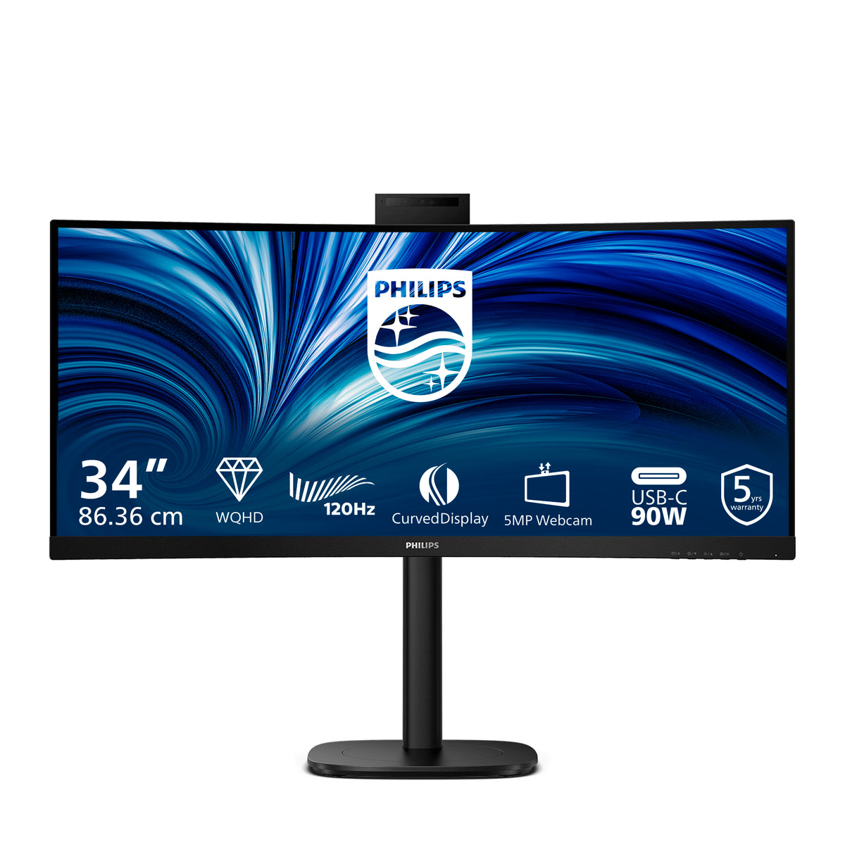 Philips 3000 series 34B2U3600CH/00 écran plat de PC 86,4 cm (34") 3440 x 1440 pixels Wide Quad HD LCD Noir