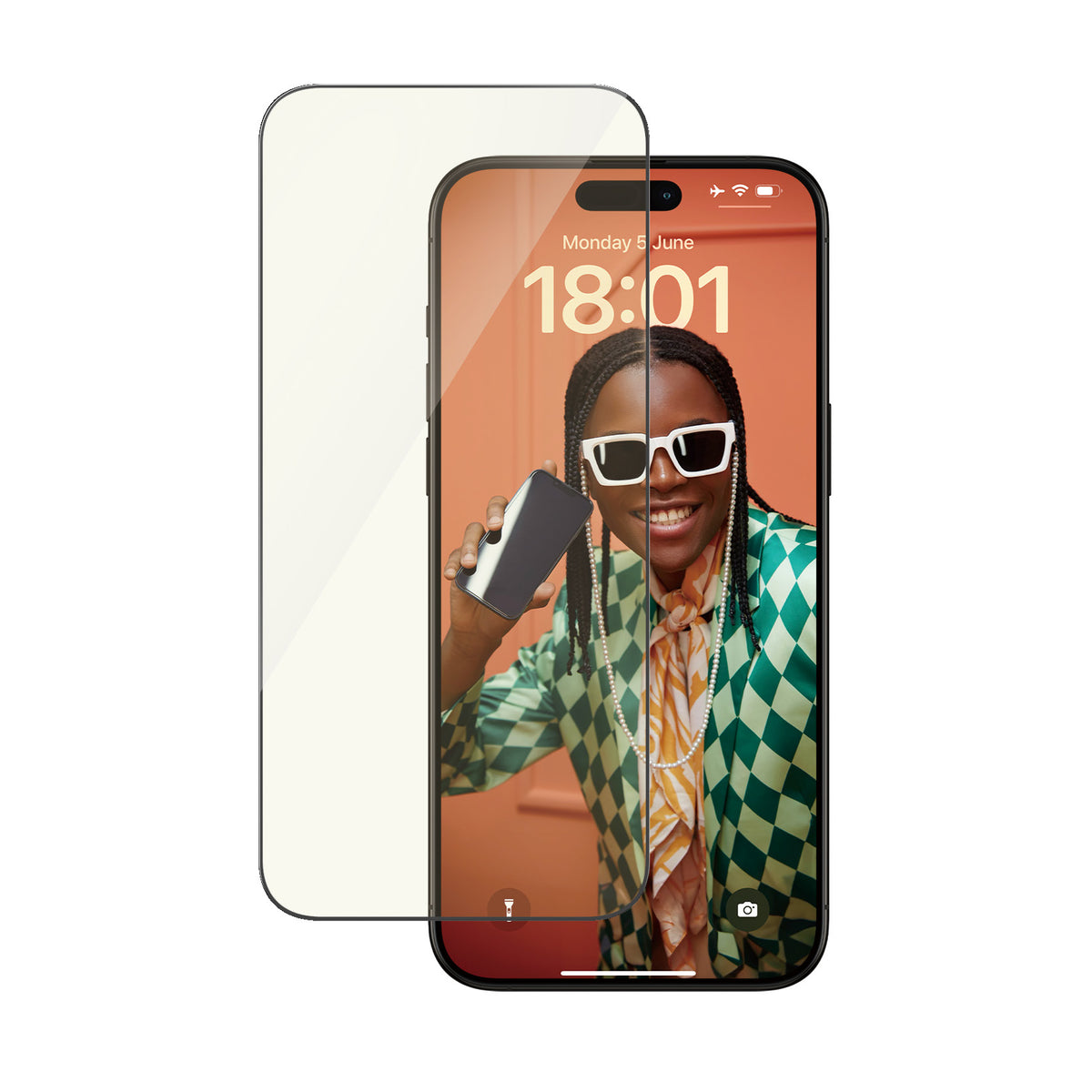 PanzerGlass EyeCARE Protection d'écran pour iPhone 15 Pro Max, Ultra-Wide Fit avec EasyAligner, Transparent