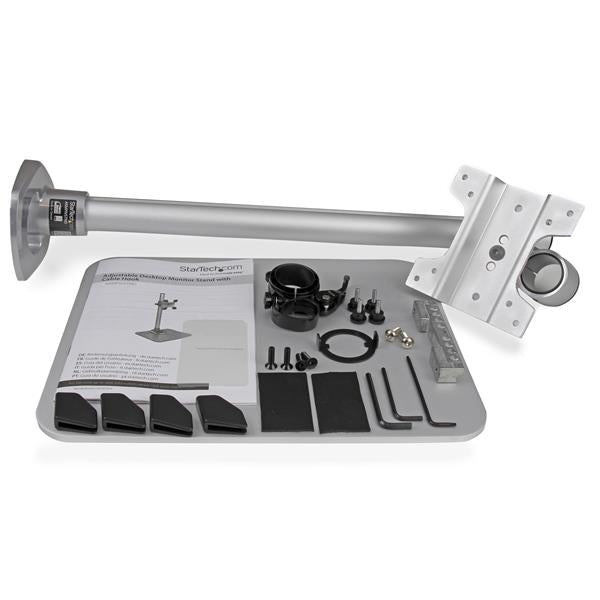 StarTech.com Support de Bureau pour Écran PC jusqu'à 34"(14kg) - Pied Moniteur Argenté en Acier